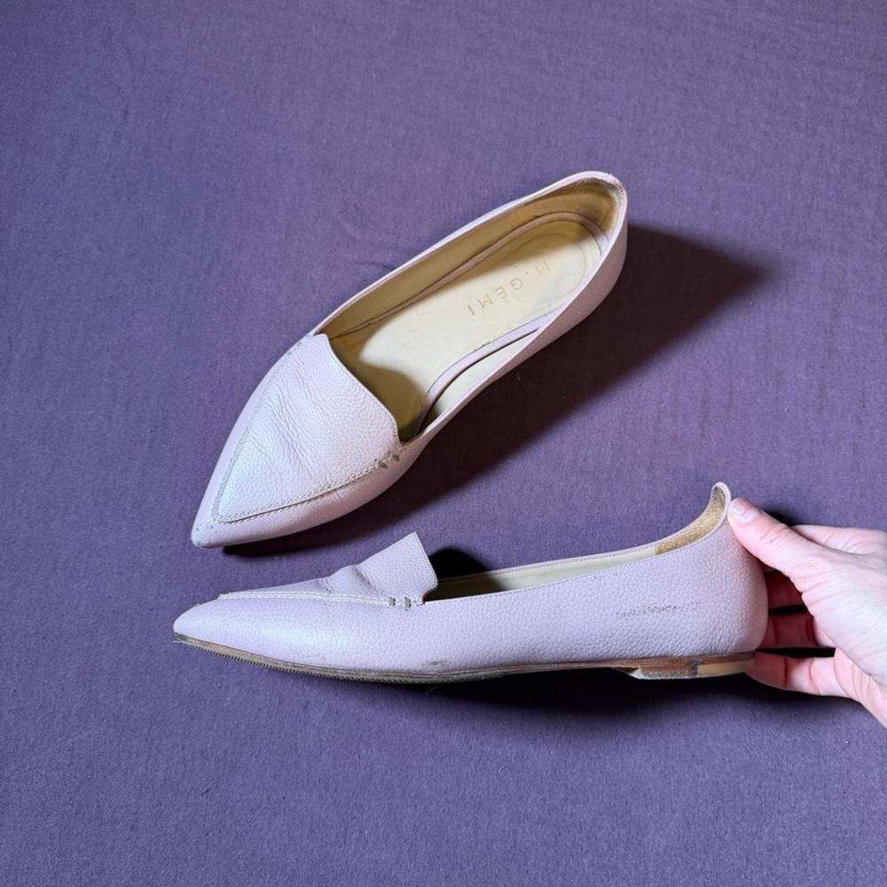 M. Gemi Stellato Sacchetto pointed-toe flats Pink Leather - Womens Size 38 *FLAW